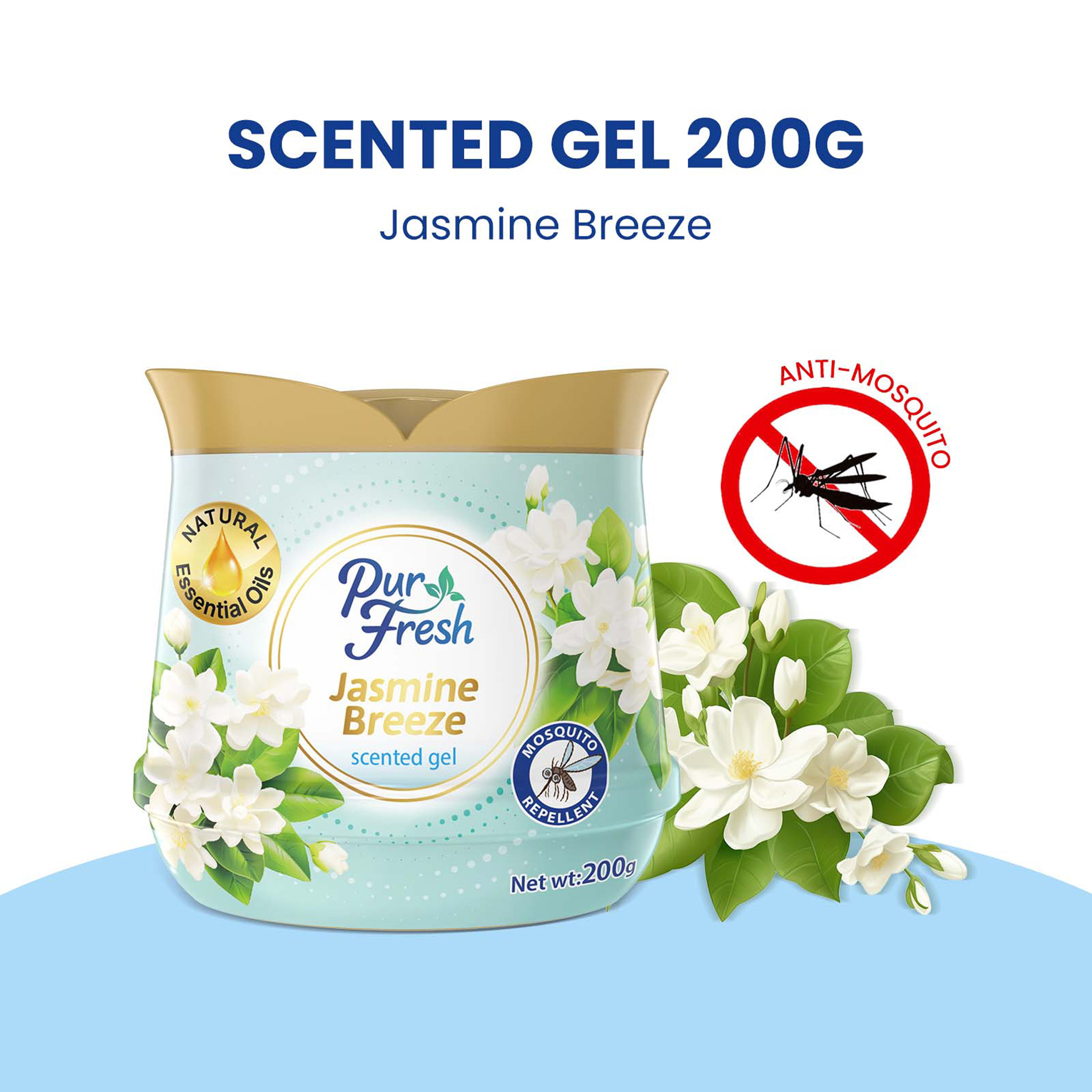 Solid Space Fragrance Gel 200g – Jasmine Breeze