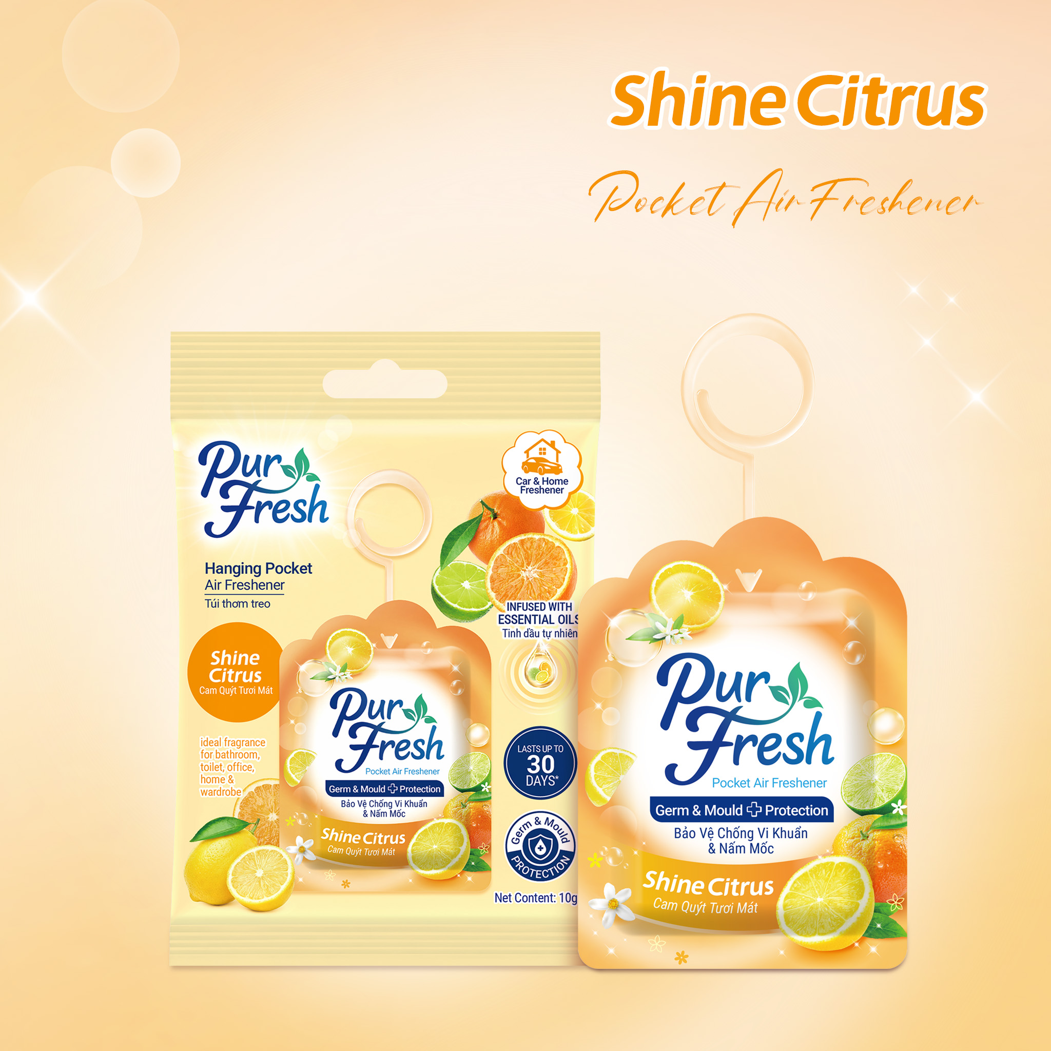 Pocket Gel Air Freshener - Citrus
