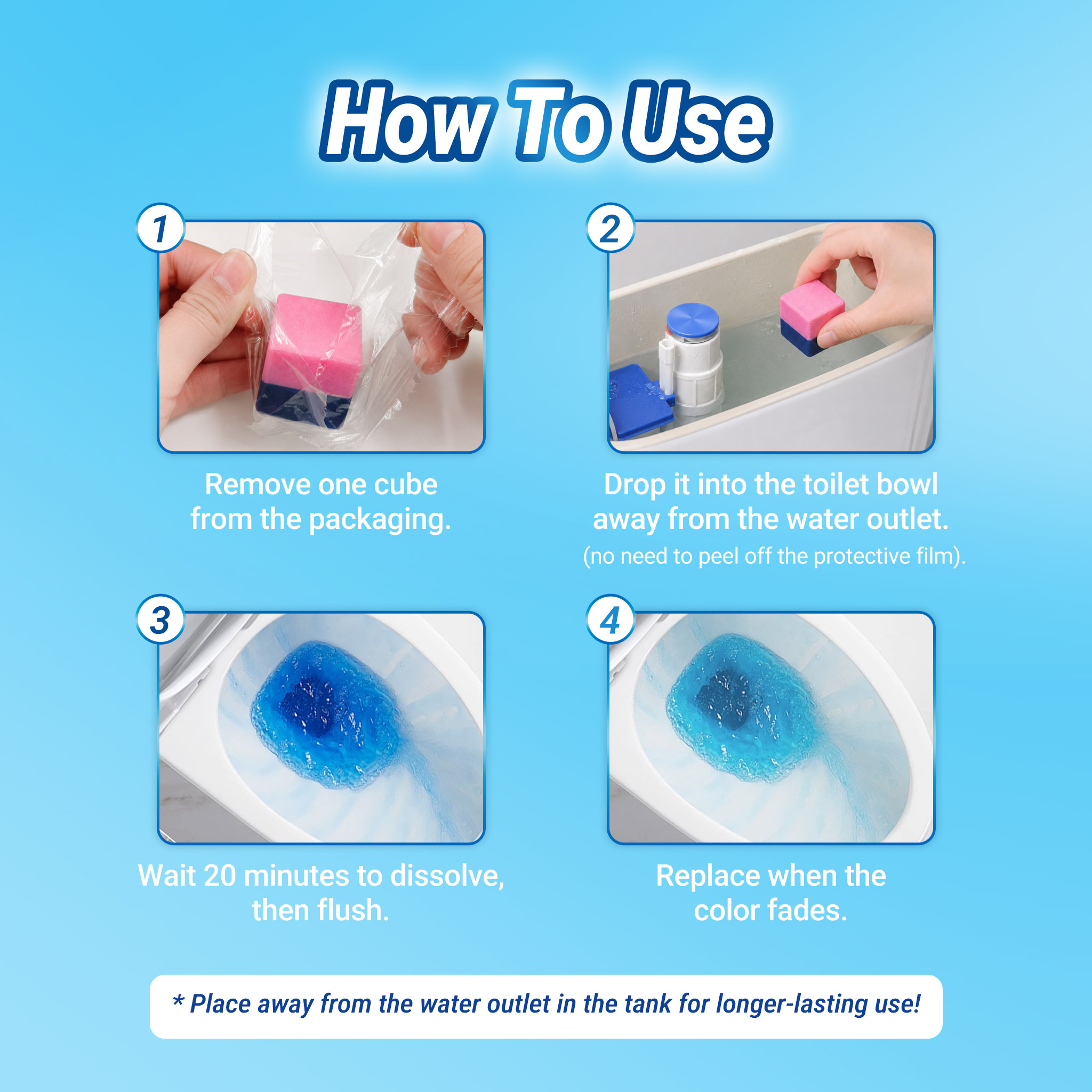 DUO-CUBES Toilet Bowl Cleaner 60g - Lavender Dream - Image 3
