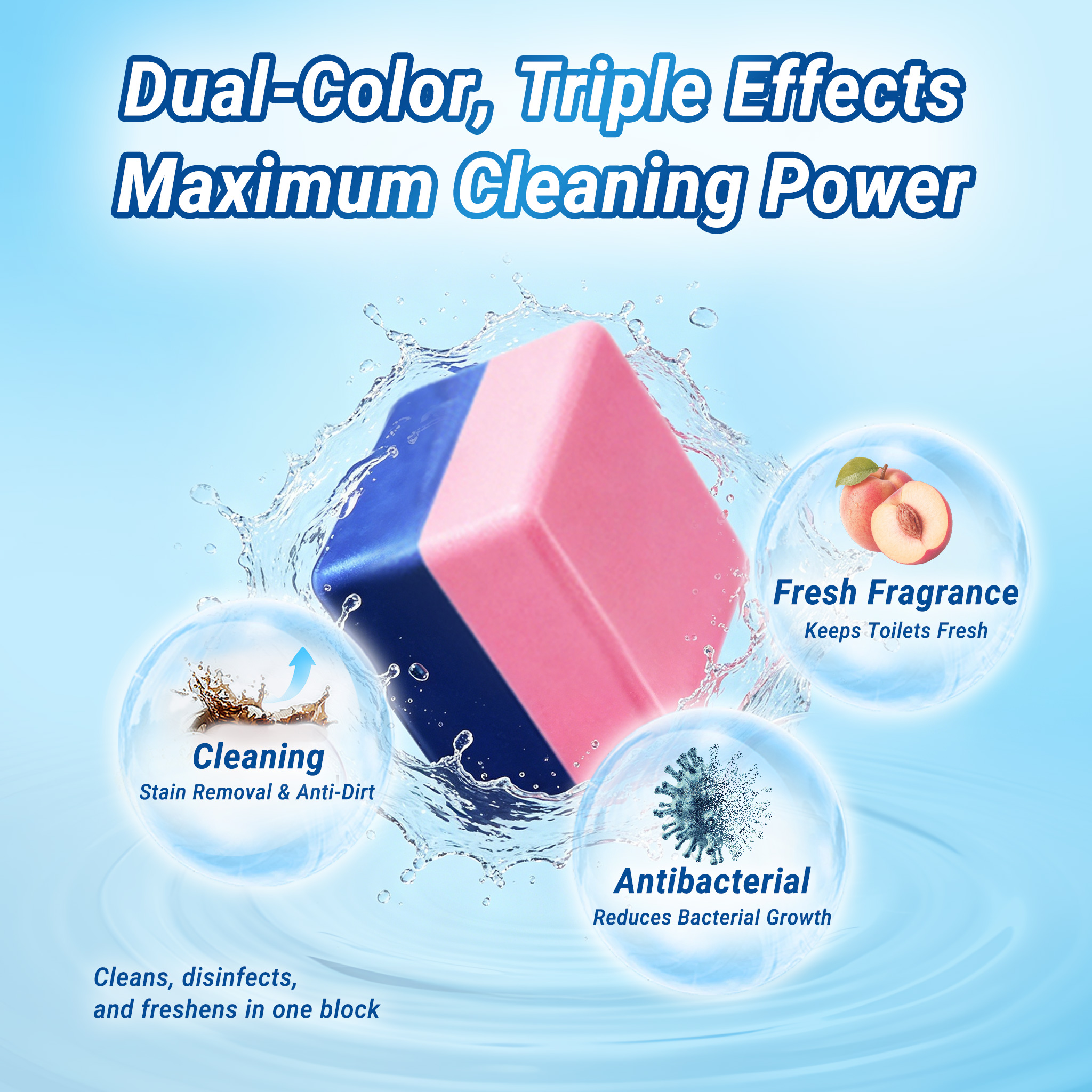 DUO-CUBES Toilet Bowl Cleaner 60g - Lavender Dream - Image 6