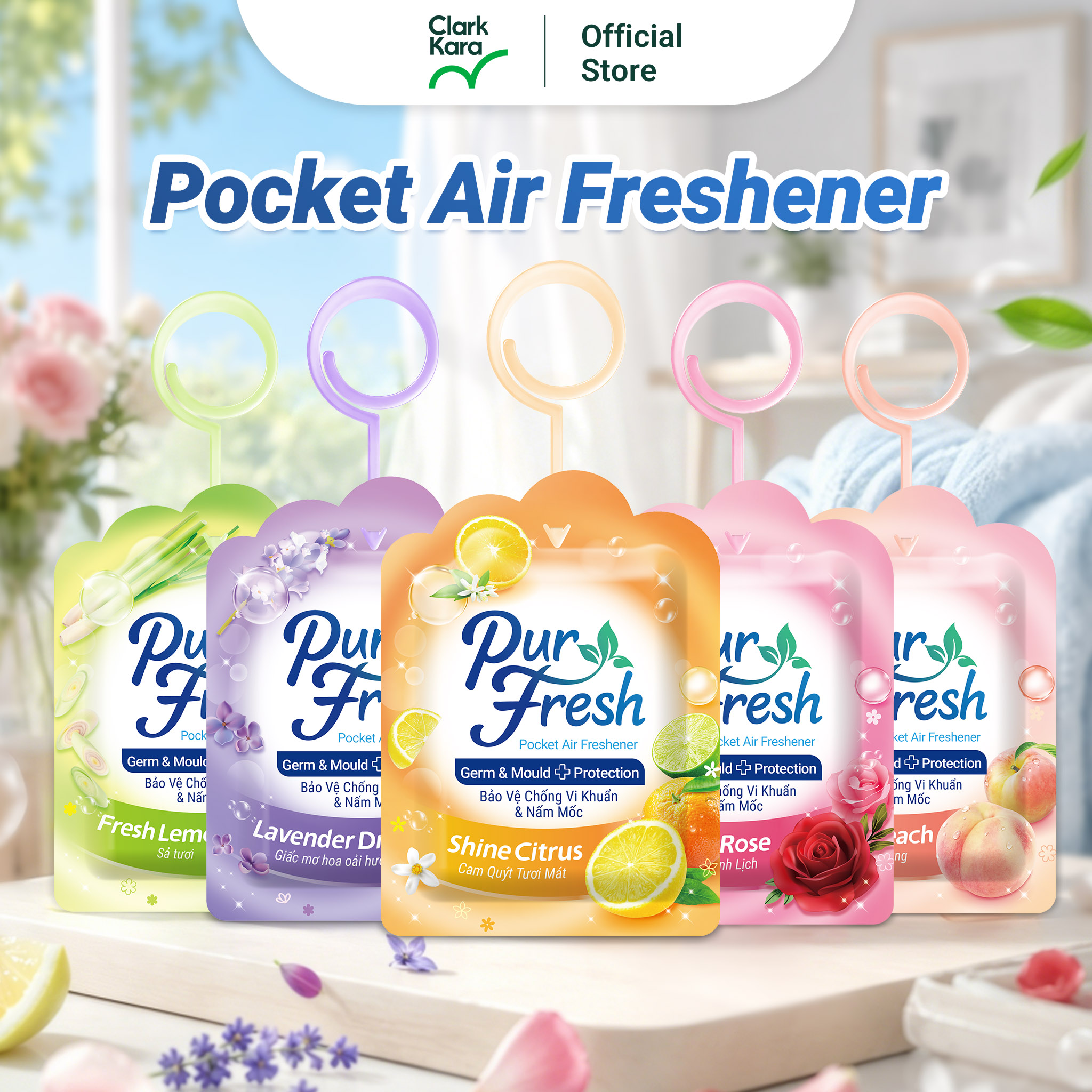 Pocket Gel Air Freshener - Peach - Image 2