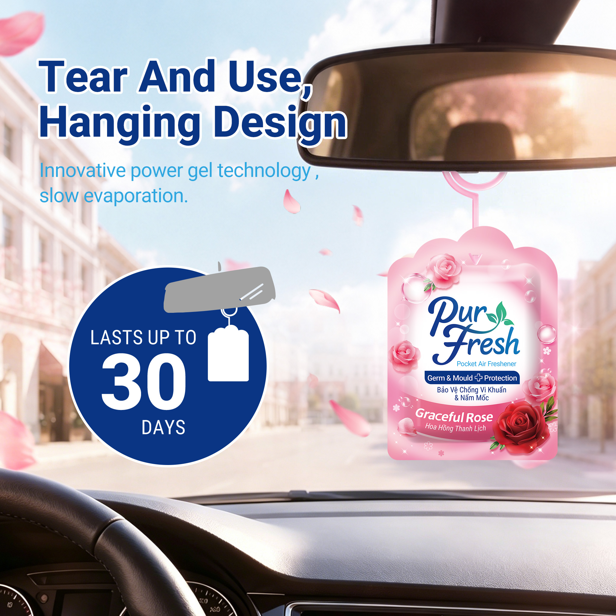Pocket Gel Air Freshener - Peach - Image 5